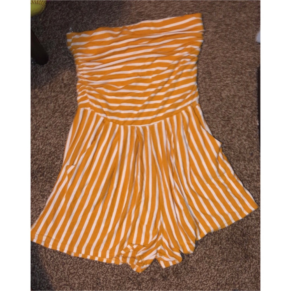 Fashion Nova Striped Romper💛